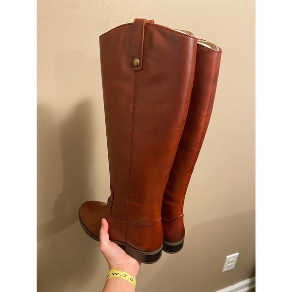 INC International Concepts Fawne Tall Leather Riding Boots Cognac Size 6.5 NWT - Picture 4 of 8